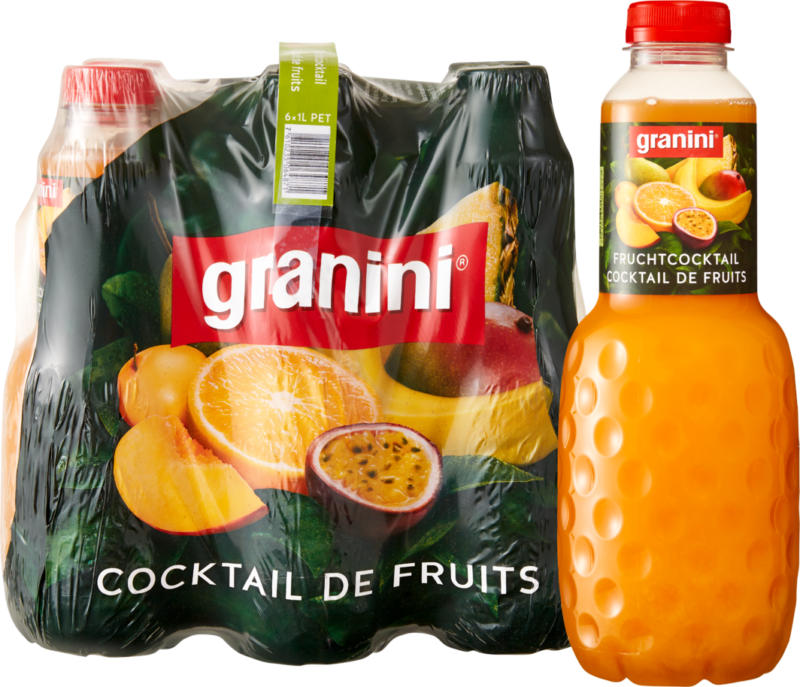 Cocktail di frutta Granini, 6 x 1 litro