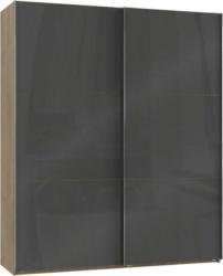 Schwebetürenschrank B: 200 cm Level 36c Grau/Eiche Dekor