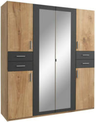 Drehtürenschrank Vegas Eiche/Graphit B: 180 cm