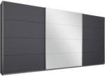 Möbelix Schwebetürenschrank Mit Spiegel B: 361 cm Miami, Grau Metallic