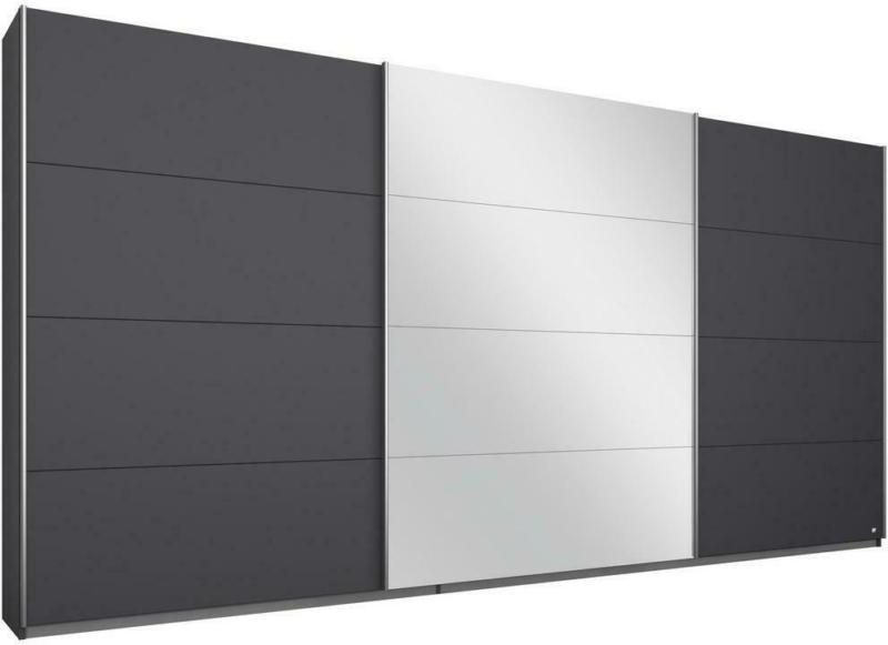 Schwebetürenschrank Mit Spiegel B: 361 cm Miami, Grau Metallic