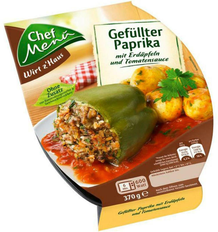 Chef Menü Gefüllter Paprika