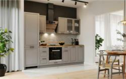 Einbauküche Küchenblock Möbelix Grau Matt