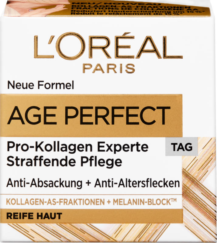 Soin du visage et hydratant crème de jour pour peau mature Age Perfect Pro-Collagène L’Oréal, Anti-relâchement et anti-taches, 50 ml