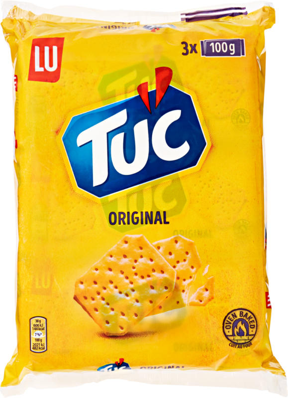 Crackers salés Original Tuc, 3 x 100 g