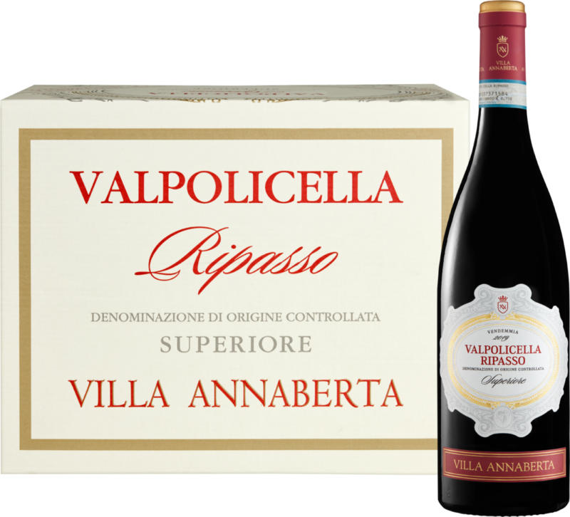 Villa Annaberta Ripasso della Valpolicella DOC Superiore, Italien, Venetien, 2019/2020, 6 x 75 cl