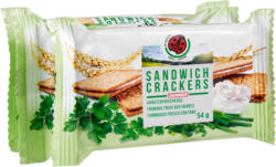 Sandwich Crackers IP-SUISSE, Formaggio fresco alle erbe, 4 x 54 g
