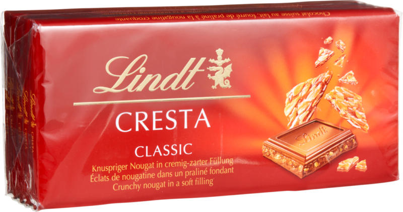 Lindt Cresta Tafelschokolade Classic, 5 x 100 g