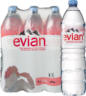Eau minérale Evian, non gazeuse, 6 x 1,5 litre