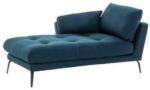 Möbelix Recamiere Softy L: 168 cm Textil Blau, Ausführung Links