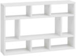Möbelix Wandregal B: 75 cm Weiß lackiert 9 Fächer