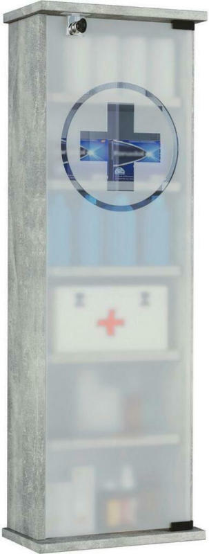 Medizinschrank Omal XXL Beton-Optik, BxH: 31x92 cm