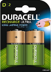 Duracell Recharge Ultra D Batterien 3000 mAh, 2er Pack; Akkus