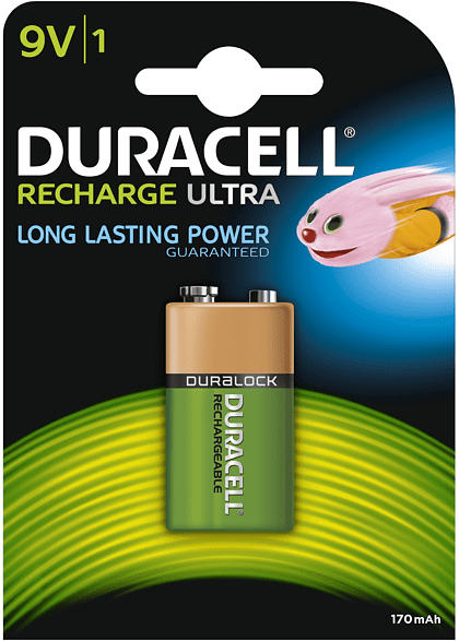 Duracell Recharge Ultra 9 V Batterien 170 mAh, Einzelpackung; Akkus