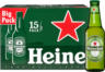 Birra Premium Heineken, 15 x 25 cl