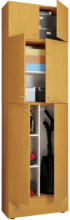 POCO Einrichtungsmarkt Essen Putzschrank Lona buche Nachbildung weiß B/H/T: ca. 70x240x39 cm