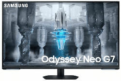 Samsung Gaming Monitor Odyssey NEO G7 mit Fernbedienung, UHD 4K, 43 Zoll, 144Hz, 1ms MPRT, 400cd, VA-Panel, HDR10+, Weiß/Schwarz