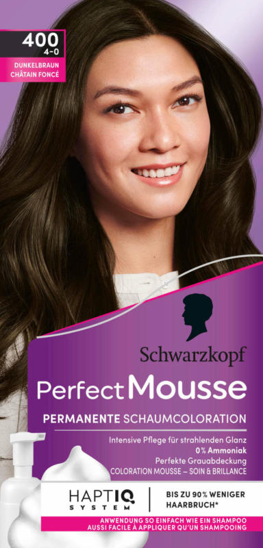 Schwarzkopf Perfect Mousse Permanente Schaumcoloration - Nr. 400 Dunkelbraun