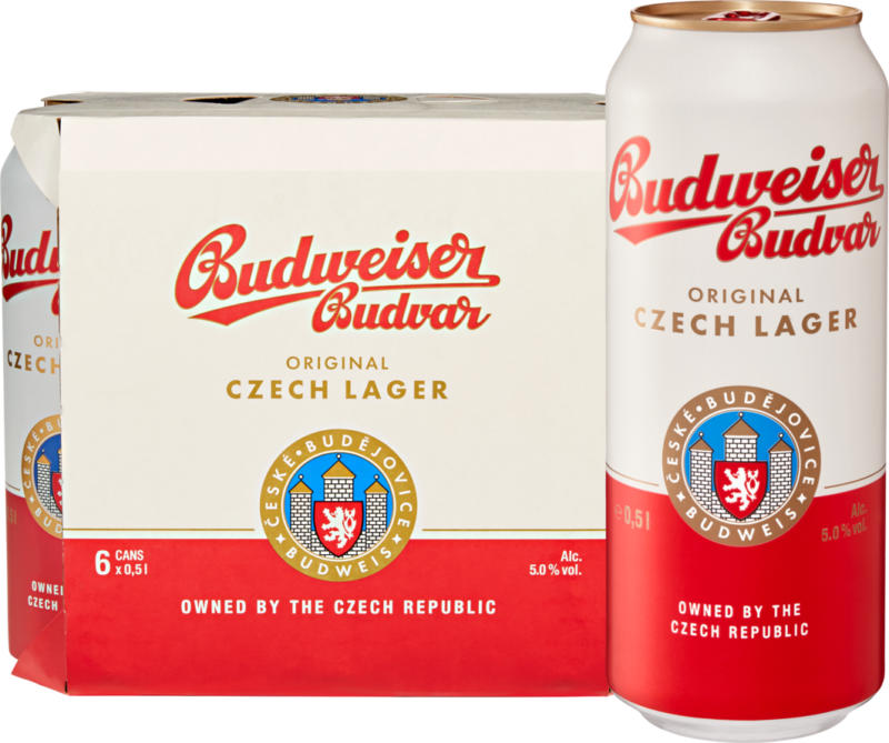 Birra lager Original Budweiser, 6 x 50 cl
