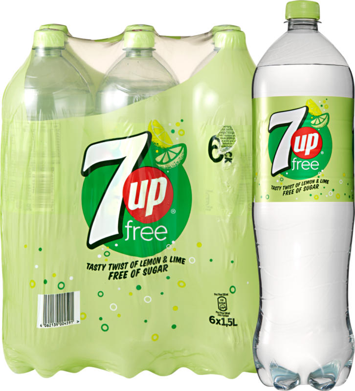 7up free, 6 x 1,5 litre