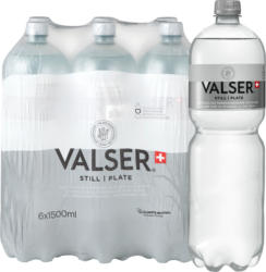 Eau minérale Plate Valser, 6 x 1,5 litre
