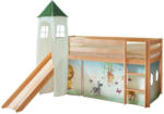 Möbelix Spielbett Kasper Multicolor Kiefer Massiv 90 cm Rutsche