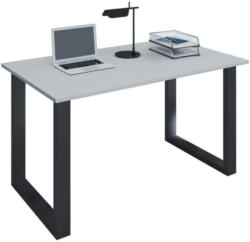 Schreibtisch 110/80/76 cm in Grau, Schwarz