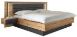Möbelix Doppelbett mit Nachtkästchen 180x200 cm Bilbao Grau/Eiche