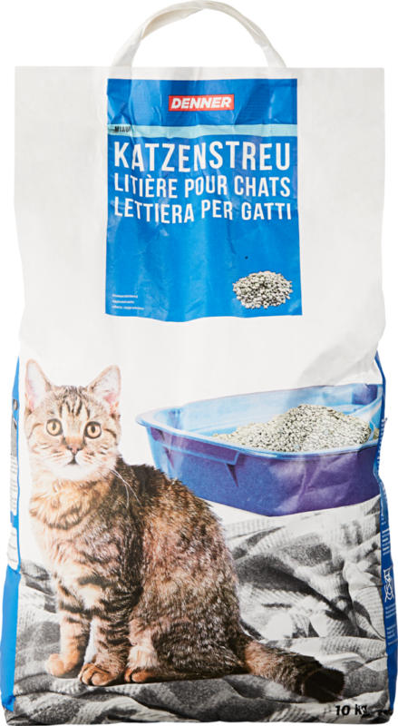 Litière pour chats Denner MIAU! , agglomérante, 10 kg
