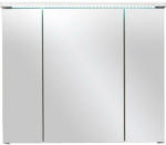 Möbelix Spiegelschrank Splash mit Led 3-Türig BxHxT: 80x68x23 cm Weiß