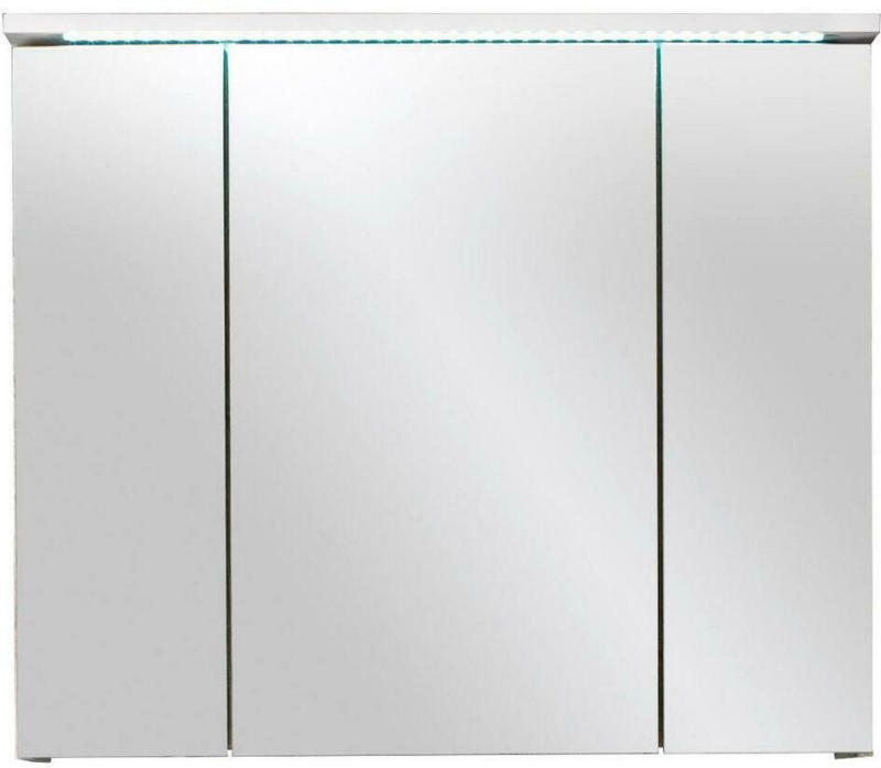 Spiegelschrank Splash mit Led 3-Türig BxHxT: 80x68x23 cm Weiß