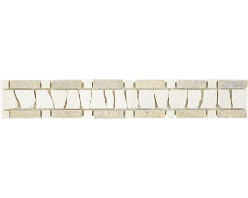 Natursteinmosaik Marmor BO LA BC07 5,0x30,0 cm beige braun