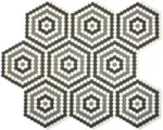Hornbach Glasmosaik Cuba HX3M 16,6x14,4 cm grau schwarz weiß