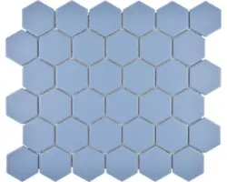 Keramikmosaik Hexagon HX AT53 32,5x28,1 cm blaugrün