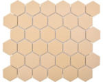 Hornbach Keramikmosaik Hexagon HX AT57 32,5x28,1 cm ockerorange