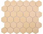 Hornbach Keramikmosaik Hexagon HX AT57 32,5x28,1 cm ockerorange