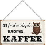 Hornbach Holzschild mit Kette Früher Vogel 23x13 cm