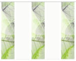 Hornbach Flächenvorhang Blattari grün 60x245 cm 5er-Set