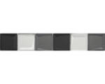 Hornbach Glas Fliesenbordüre Reflex 4,8x29,8 cm weiß grau schwarz