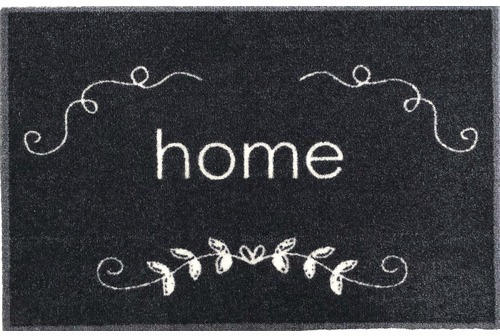 Fußmatte Schmutzfangmatte Ambiance Home Flower Ornament schwarz 50x75 cm