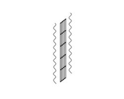 Gabionen-Gittermatte Bellissa 103x10 cm MW 25x100 mm