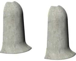 Außenecke für Klemmsockelleiste steingrau 50x22 mm 2 Stück