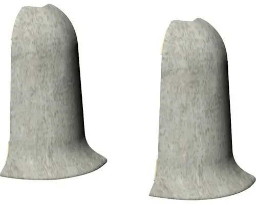 Außenecke für Klemmsockelleiste steingrau 50x22 mm 2 Stück