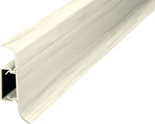 Klemmsockelleiste mit Kabelführung hainbuche 50 mm x 250 cm