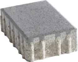 Flairstone Drei Pflasterstein Beton dunkelgrau 6x14x21 cm