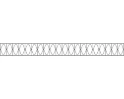 Dekorelement ALBERTS für Doppelstabmatte Eleganz 200 x 20 cm anthrazit