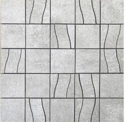 Feinsteinzeugmosaik Wohnidee Metropolitan 30,0x30,0 cm hellgrau matt
