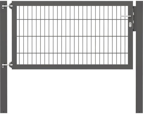 Stabgitter-Einzeltor ALBERTS Flexo Plus 8/6/8 150 x 80 cm inkl. Pfosten 10 x 10 cm anthrazit