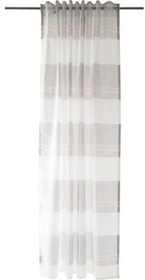 Vorhang mit Gardinenband Bea Weiß-rose 140x245 cm