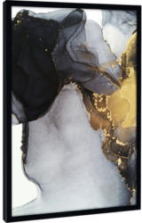 Gerahmtes Wandbild Marmor schwarz I 50x70 cm